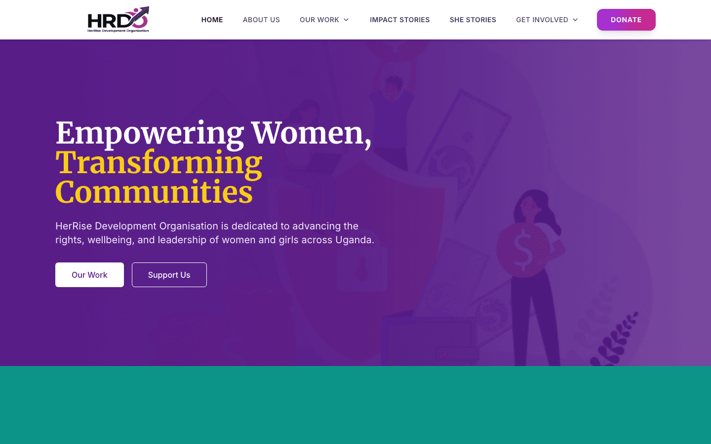 HerRise — NGO Platform with Authenticated CMS